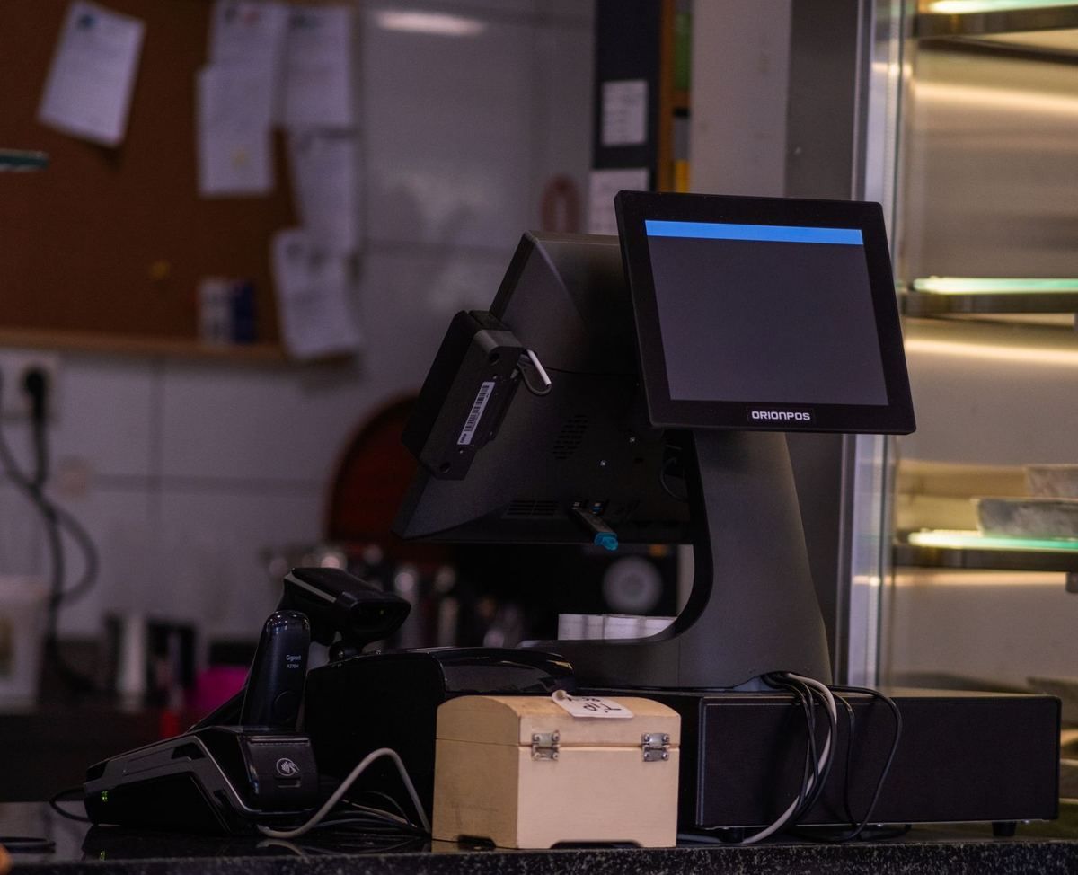 Terminal de paiement dans un magasin
